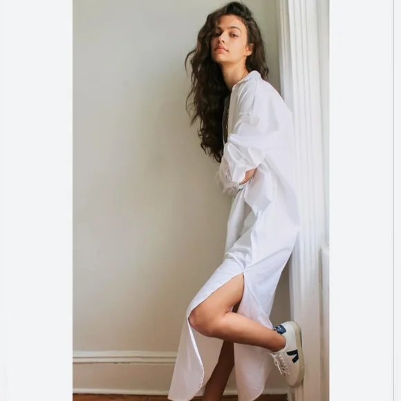 free people white shirt dress Free people shirt dress